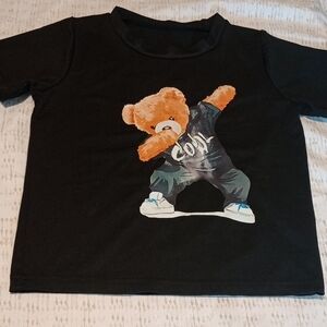 Source Unknown Black Tee with Dabbing Bear